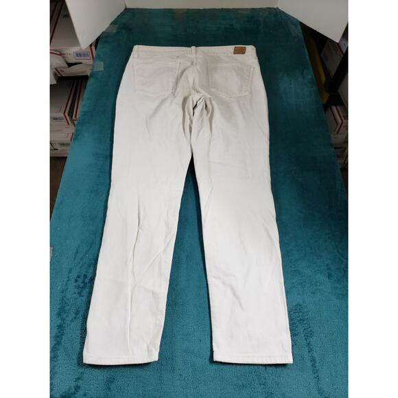 American Eagle Jeans Size 12 Womens White Denim Stretch Pants Mid Rise Jegging - Picture 11 of 13